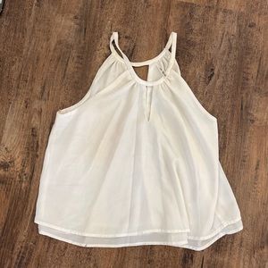 Cream/white colored blouse tank top